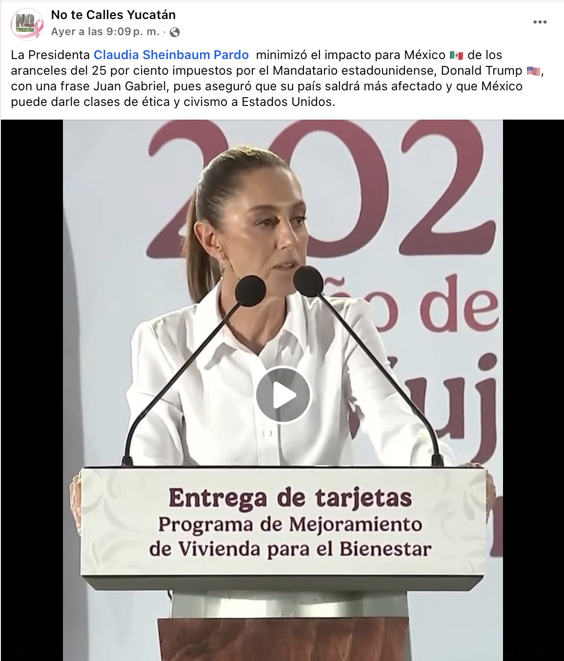 Claudia Sheimbaum minimiza impacto de aranceles