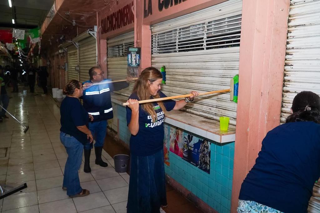 Con limpieza integral del Mercado Lucas de Gálvez, cuidamos el corazón de comercio local de Mérida; Cecilia&nbsp;Patrón
