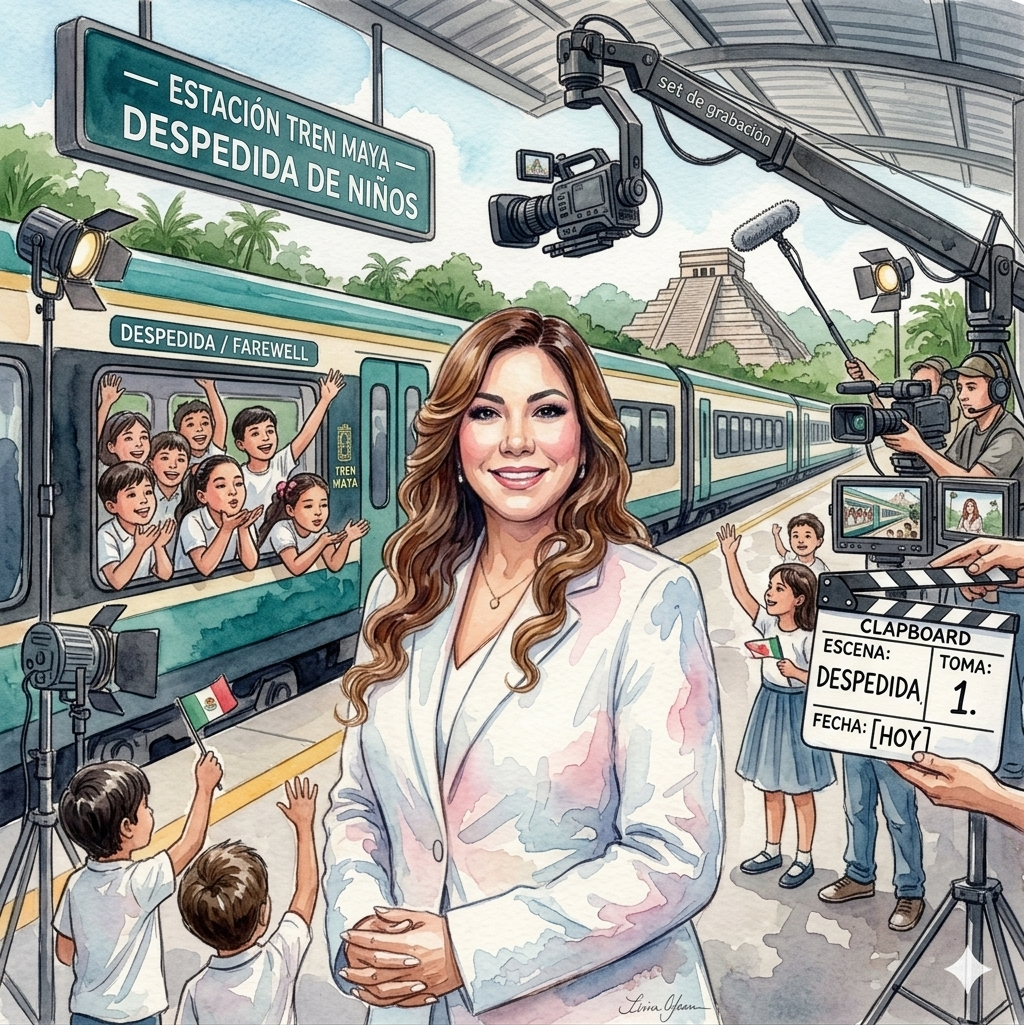 Vagón de Sueños (y Relaciones Públicas): El «Momento Influencer» de la Primera Dama en el Tren Maya
