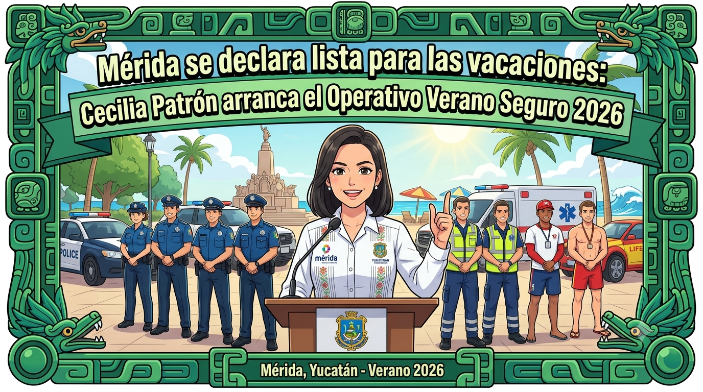 Mérida se declara lista para las vacaciones: Cecilia Patrón arranca el Operativo “Verano Seguro 2026”